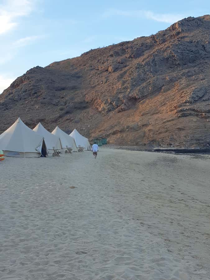 Camping to the Daymaniyat Islands with an overnight stay - Sunset, barbecue, and a very dark sky