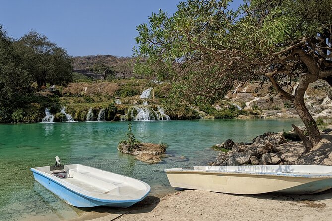 East and West Salalah Combination Private Full-day Tour - Wadi Darbat: camels, water, and mountain scenery