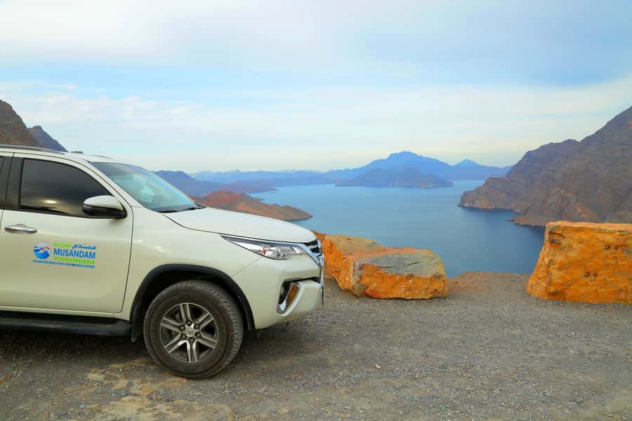 From Khasab: Half-Day Mountain Safari to Jabel Harim - Viewpoints above Khasab and toward Dibba