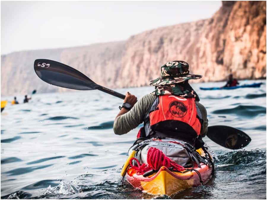 From Muscat: Al Qurum Beach Sunset Kayaking Experience - Paddling along the Al Qurum coast