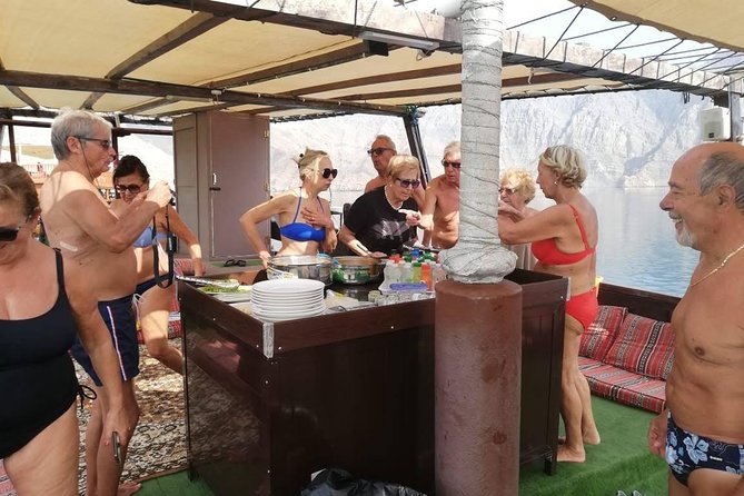 Khasab Dhow Cruise Full day, Buffet Lunch on Board, swimming - What the six-hour route includes