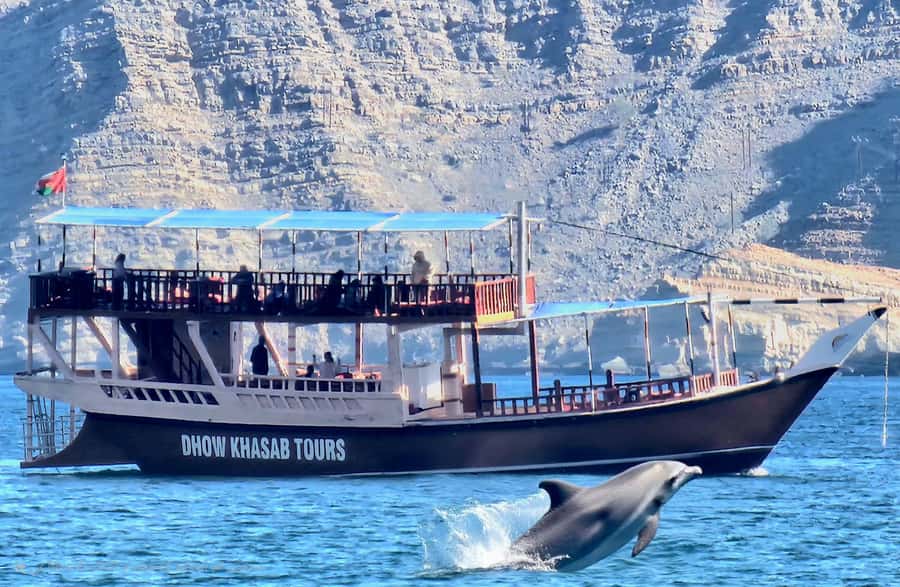 Khasab: Dhow Cruise with Lunch, Dolphin Watching& Snorkeling - The first cruise through the fjords