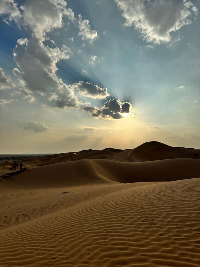 Luxury Sunset Desert Safari at Salalah Empty Quarter - Sunset tea high above the sand