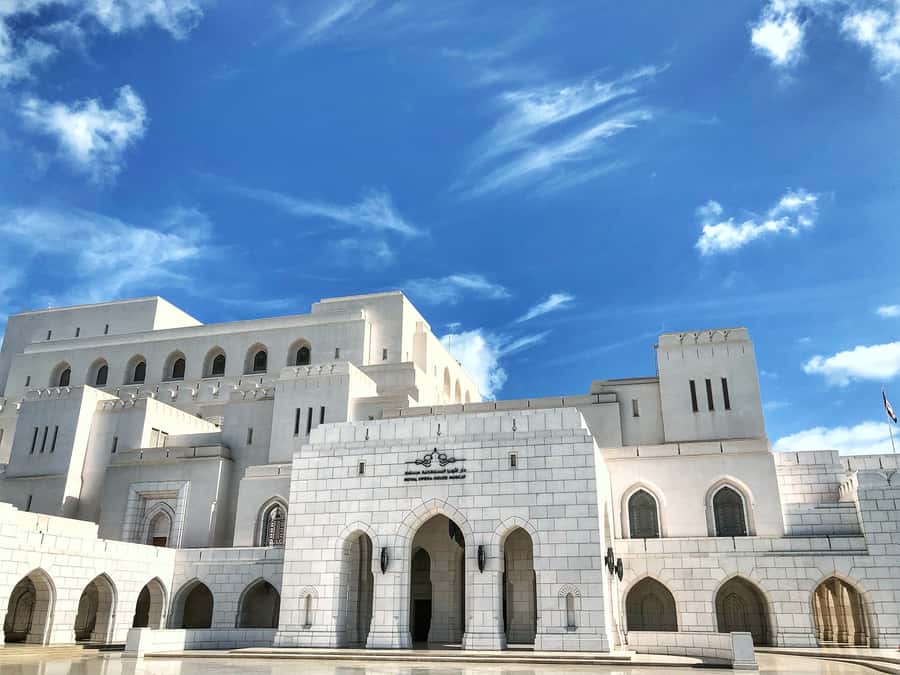 Muscat: Full-Day City and Wadi Shab Tour - The Royal Opera House in a short city circuit