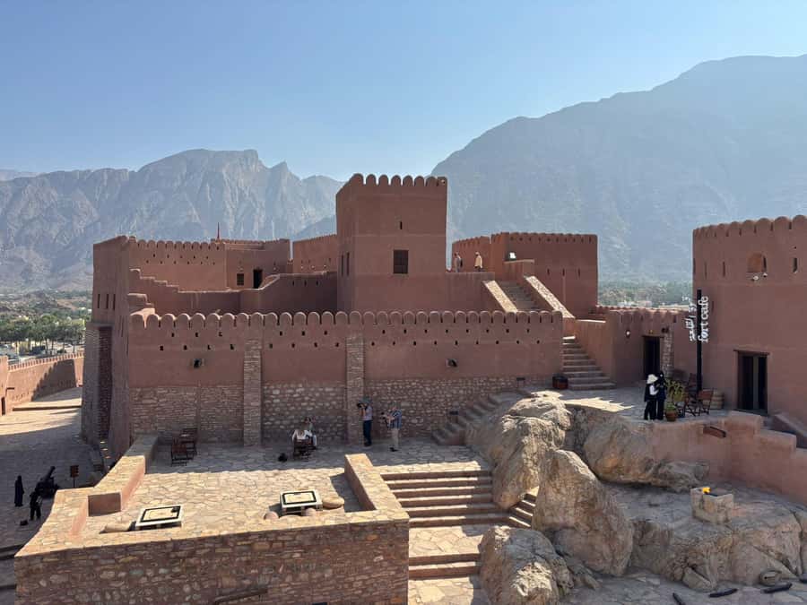 Muscat: full day tour to Nakhal, Rustaq and hot springs - Nakhal Fort and coffee with a view