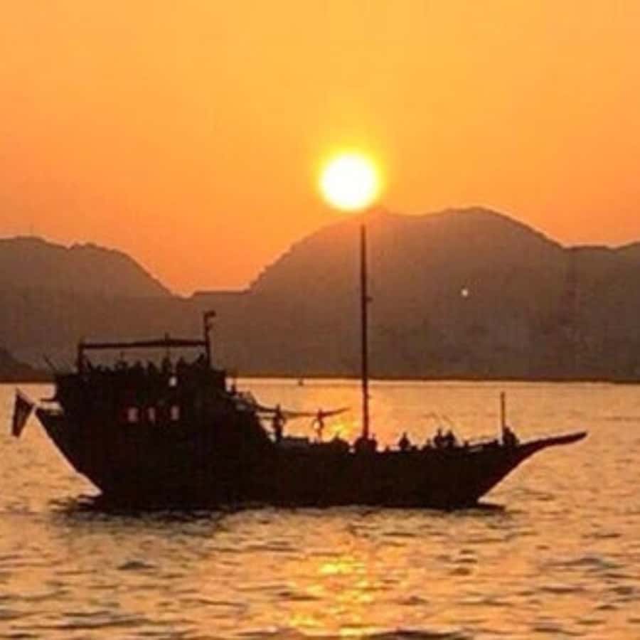 Muscat: Omani Traditional Dhow Sunset Cruise - Al Bustan Palace from the water