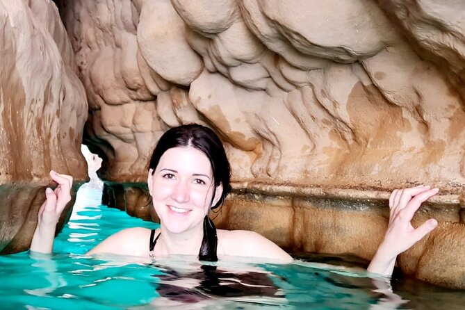 Private Full-Day Wadi Shab and Bimmah Sinkhole Tour - The pools, cave, and waterfall at Wadi Shab
