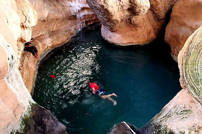 Private Tour Wadi Shab & Sinkhole Tour – Swim, Hike & Explore - Fins Beach is the quiet finish