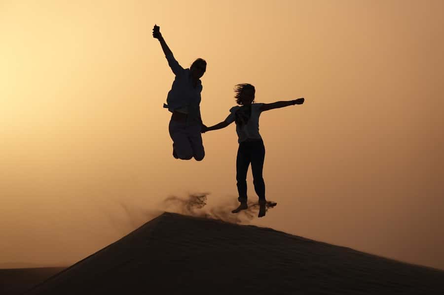 Salalah: Bedouin Tent Night Stay in Desert + Sunset Safari - Sunset with coffee, dates, and changing sand