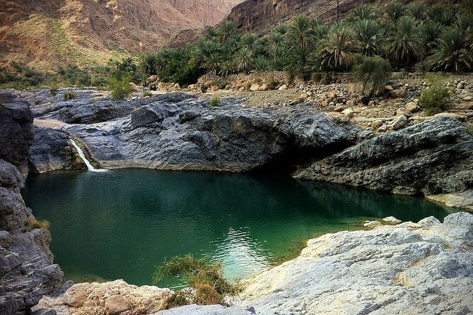 Wadi Al Arbeieen Sinkhole & Fins Beach Swim & Hike - Swimming and walking at the natural pools
