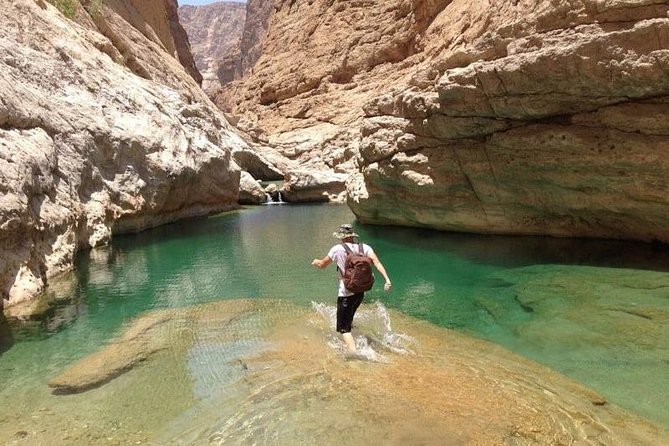 Wadi Arbeieen Tour - Walking through the plantations inside the canyon