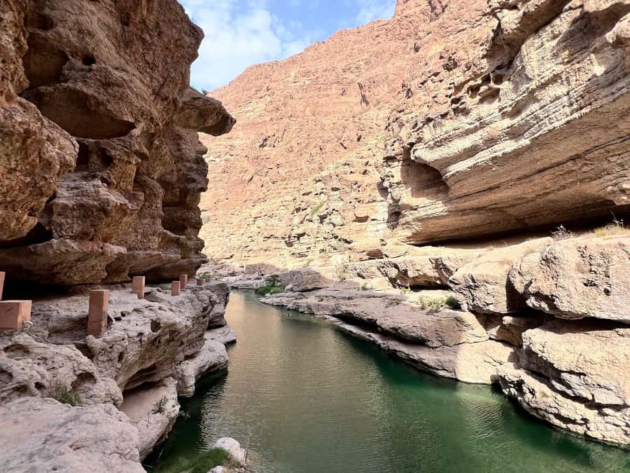 Wadi Shab & Wadi Tiwi : Guided Adventure (Customer Own Car) - A private farm gives the day a slower pause